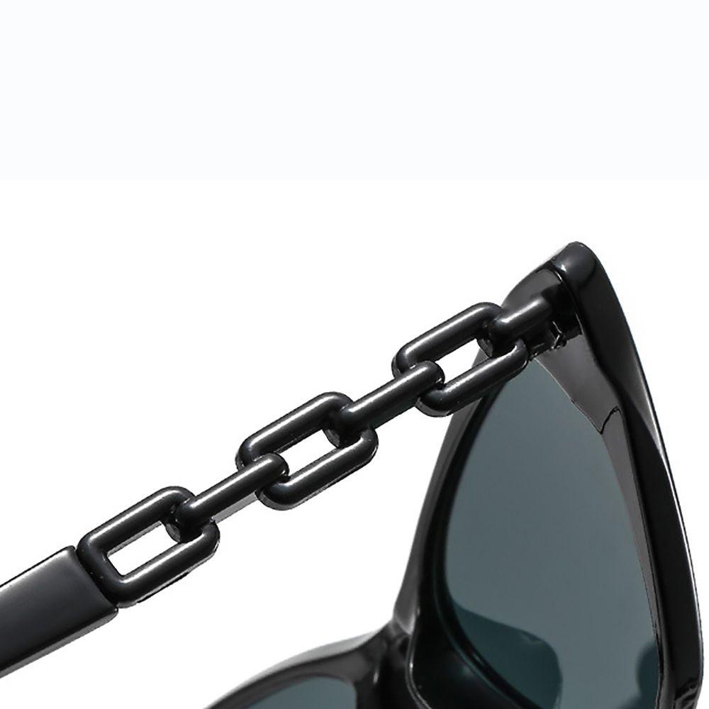 Kính Chống Bức Xạ WMES15H Gọng Kim Loại Phối Dây Xích Kim Loại Phong Cách Hàn Quốc Cổ Điển Thời Trang Cho Nam Và Nữ