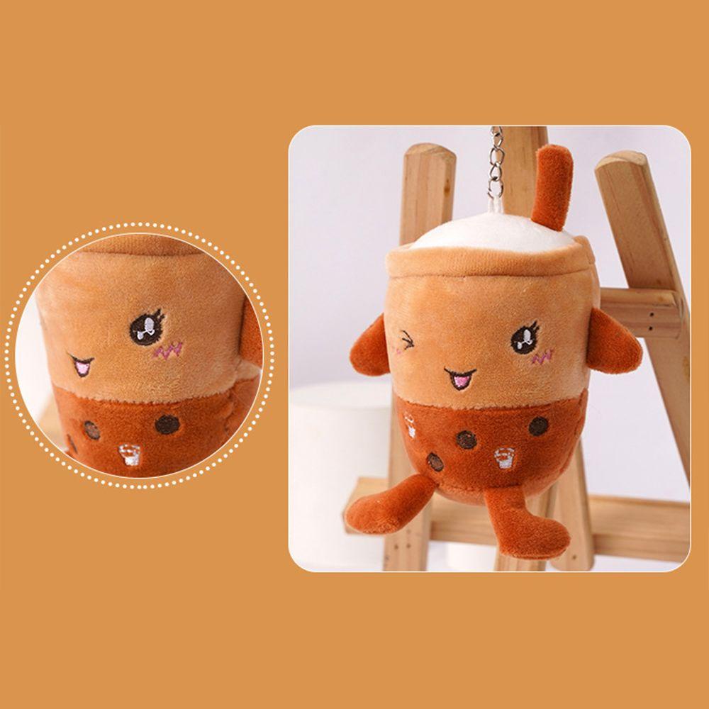 Móc Khóa Hình Ly Nước Ép Nhồi Bông 12cm Dễ Thương