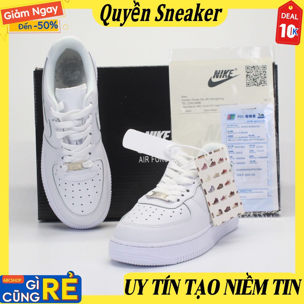 🔥Giày thể thao sneaker🔥 AF1 trắng full box 1.1đủ sz từ 36-43 NTT1 Quyền_Sneaker