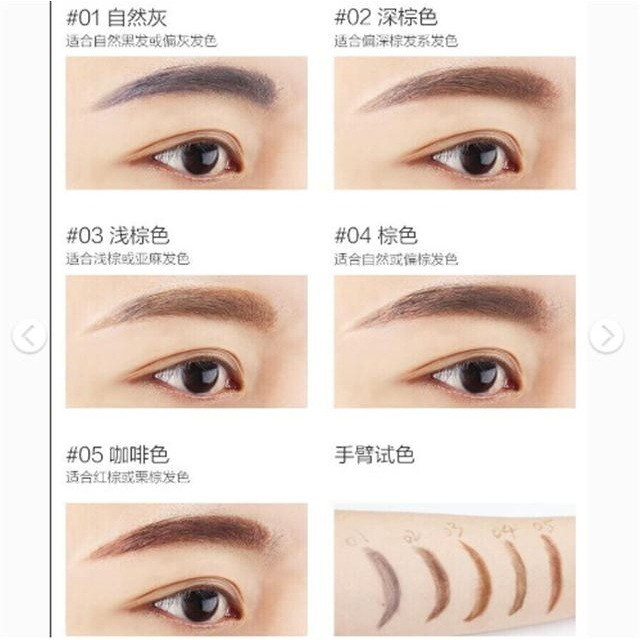 Perfect  daily double head automatic hexagonal eyebrow waterproof and anti-sweating do not lose color for a long time n