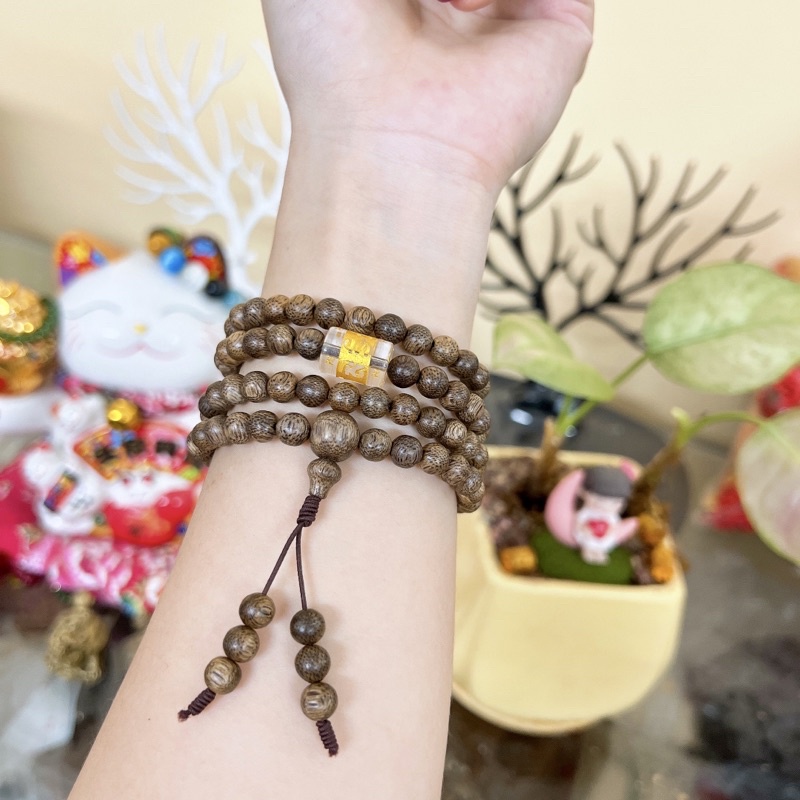 Vòng Trầm Hương 108 hạt mix theo Mệnh tặng kèm hộp gấm sang trọng 🥰