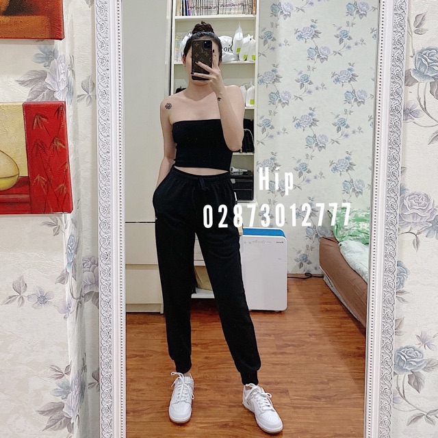 [XẢ KHO - GIÁ SỐC] Quần jogger nỉ da cá logo thêu siêu xinh (Híp shop) | BigBuy360 - bigbuy360.vn