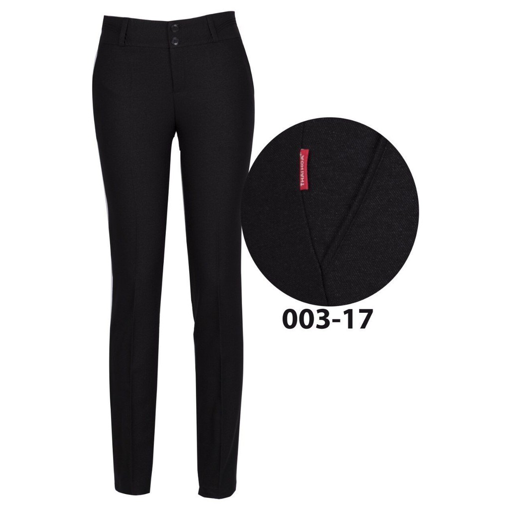 Quần tây Thái Hòa màu đen có 2 loại vải | BigBuy360 - bigbuy360.vn