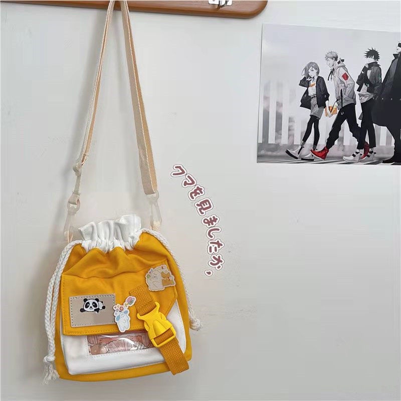 Túi Đeo Vai Nữ Vải Bố Hình Trái Tim Dễ Thương Mse1