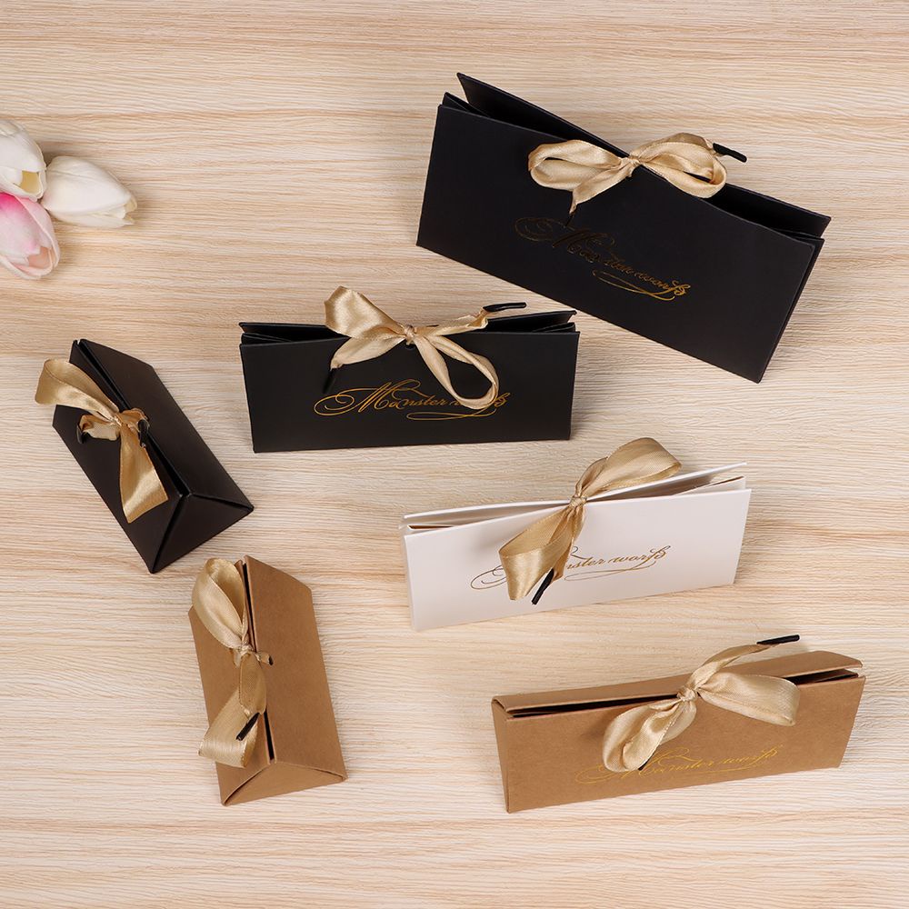 Hộp đựng quà/ nước hoa/ son môi/ socola hình tam giác thiết kế đơn giản chất lượng cao thời trang DIY