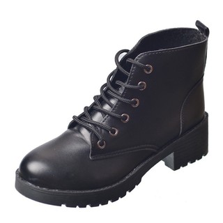 Boot Trơn buộc dây khoá cạnh