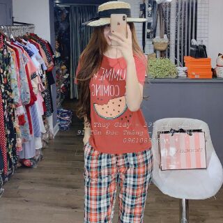 Bộ đồ mặc nhà dưa hấu