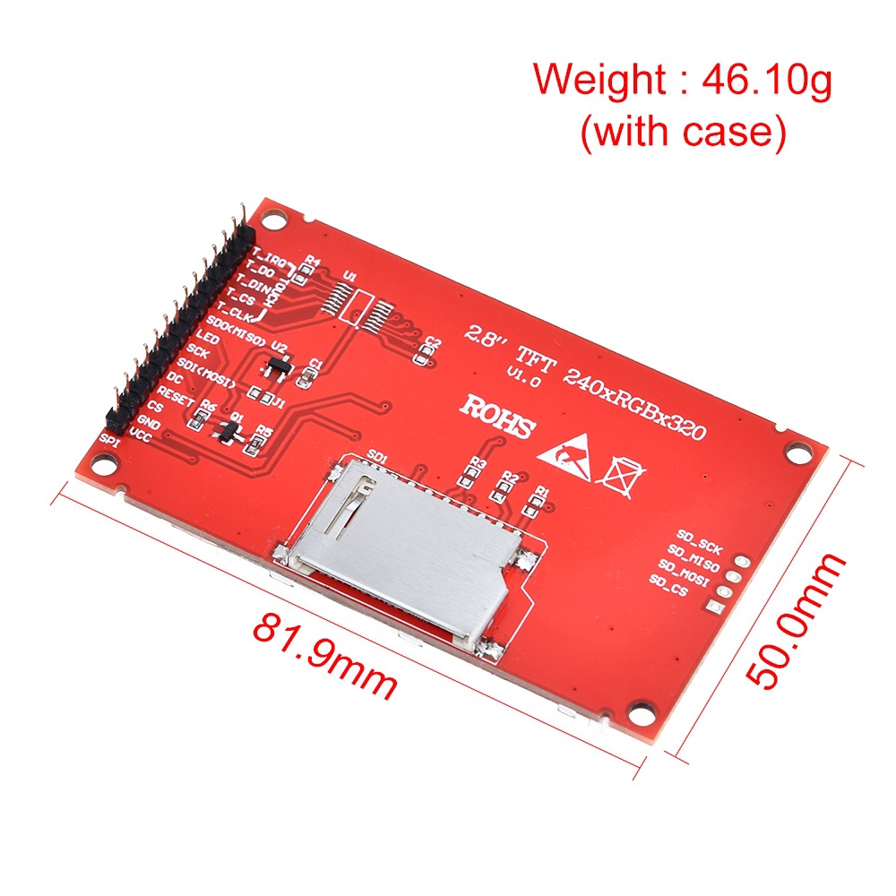 Mô-Đun Màn Hình Lcd 2.8 "240X320 Spi Tft Lcd Micro Sd Ili9341 5v / 3.3v 2.8 Inch | BigBuy360 - bigbuy360.vn