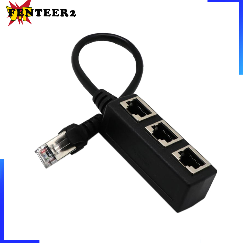 (Fenteer2 3c) Rj45 Y Adapter 1 To 3 Port For Cat 5 / Cat 6 Lan Socket | BigBuy360 - bigbuy360.vn