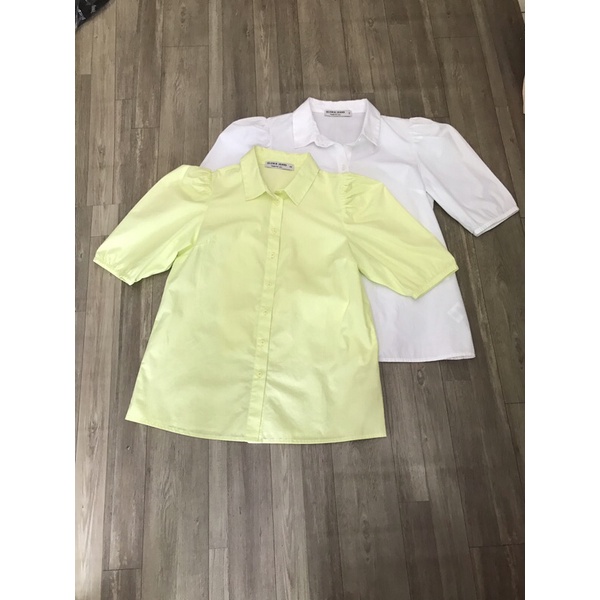 Áo sơmi nữ xuất mỹ, áo ngắn tay , chất cotton kate vải siêu đẹp VNXK