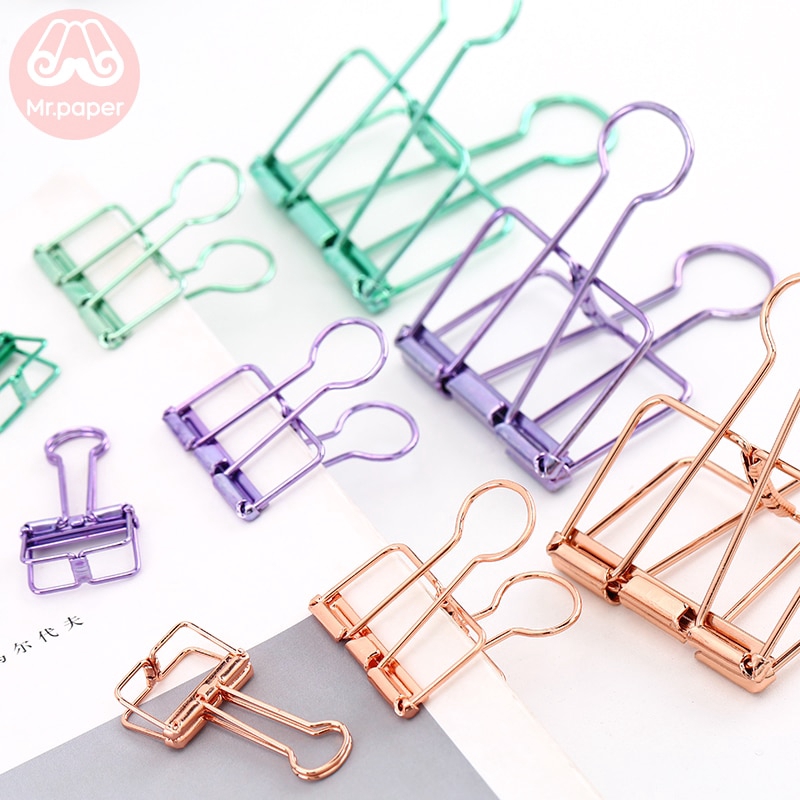 Kẹp bìa thiết kế rỗng 8 màu sắc tùy chọn tiện dụng