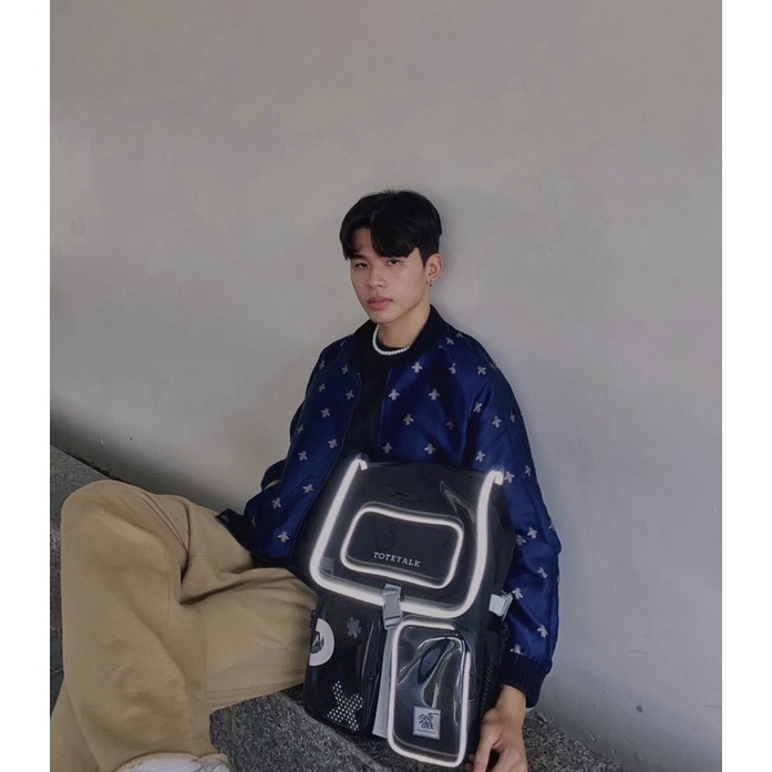 Balo Era Backpack Tote Talk 2810 Clothes Shop Balo Đen Đi Học Phản Quang Ulzzang Unisex (Tặng Bông 7 Màu)