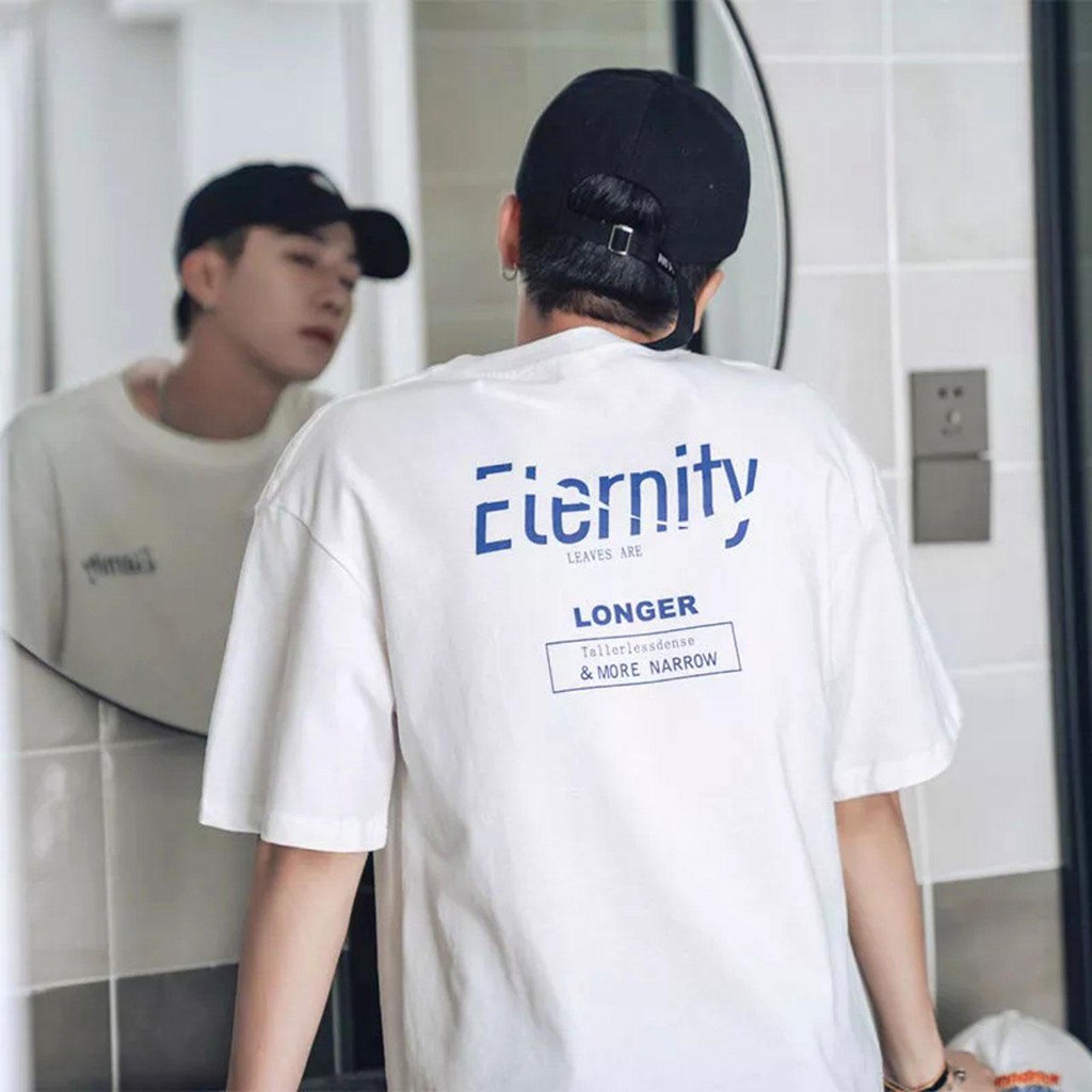 Áo thun Stee Unisex ETERNITY độc lạ Áo thun nam tay lỡ màu đen trắng vàng