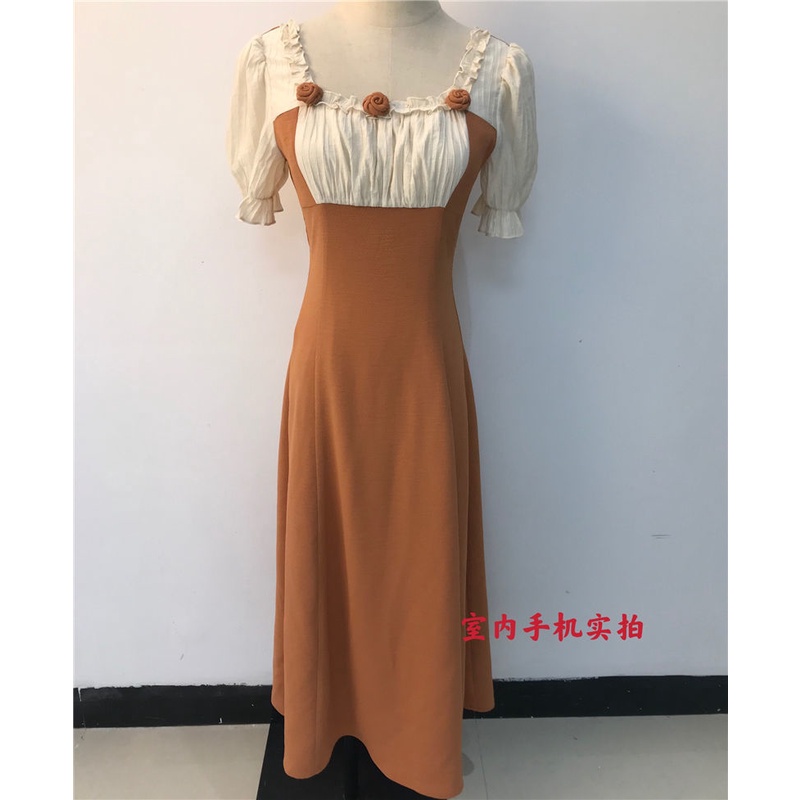 Đầm Dài Tay Phồng Cổ Vuông In Họa Tiết Hoa Phong Cách Pháp Cổ Điển Thời Trang Mùa Hè Mới Cho Nữ | BigBuy360 - bigbuy360.vn