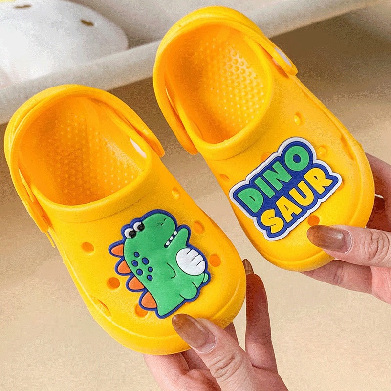 Dép Sục êm chân chống trượt, họa tiết khủng long, phong cách thời trang Hàn Quốc Siêu Cute cho bé trai &amp; bé gái