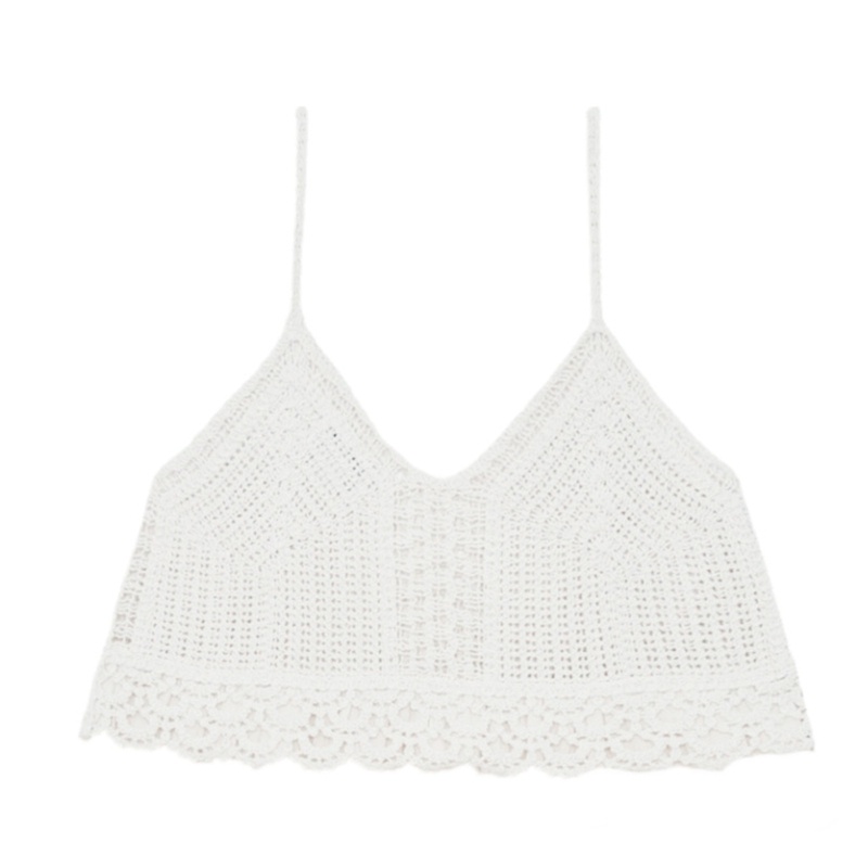 Áo Croptop Đan Móc Thiết Kế Khoét Lỗ Thời Trang Quyến Rũ Cho Nữ