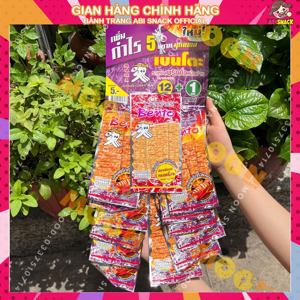 MỰC BENTO THÁI LAN LỐC 12 GÓI (12* 5g) các màu đỏ/cam/xanh biển/tím