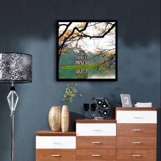 Tranh treo tường hồ gươm 60x60 kèm khung