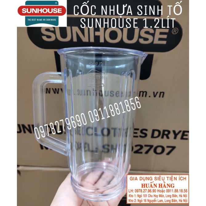 (LINH KIỆN SUNHOUSE) CỐC NHỰA SINH TỐ, DAO SINH TÔA MÁY XAY SUNHOUSE HTD5113G SHD5112 SHD5111 SHD5115