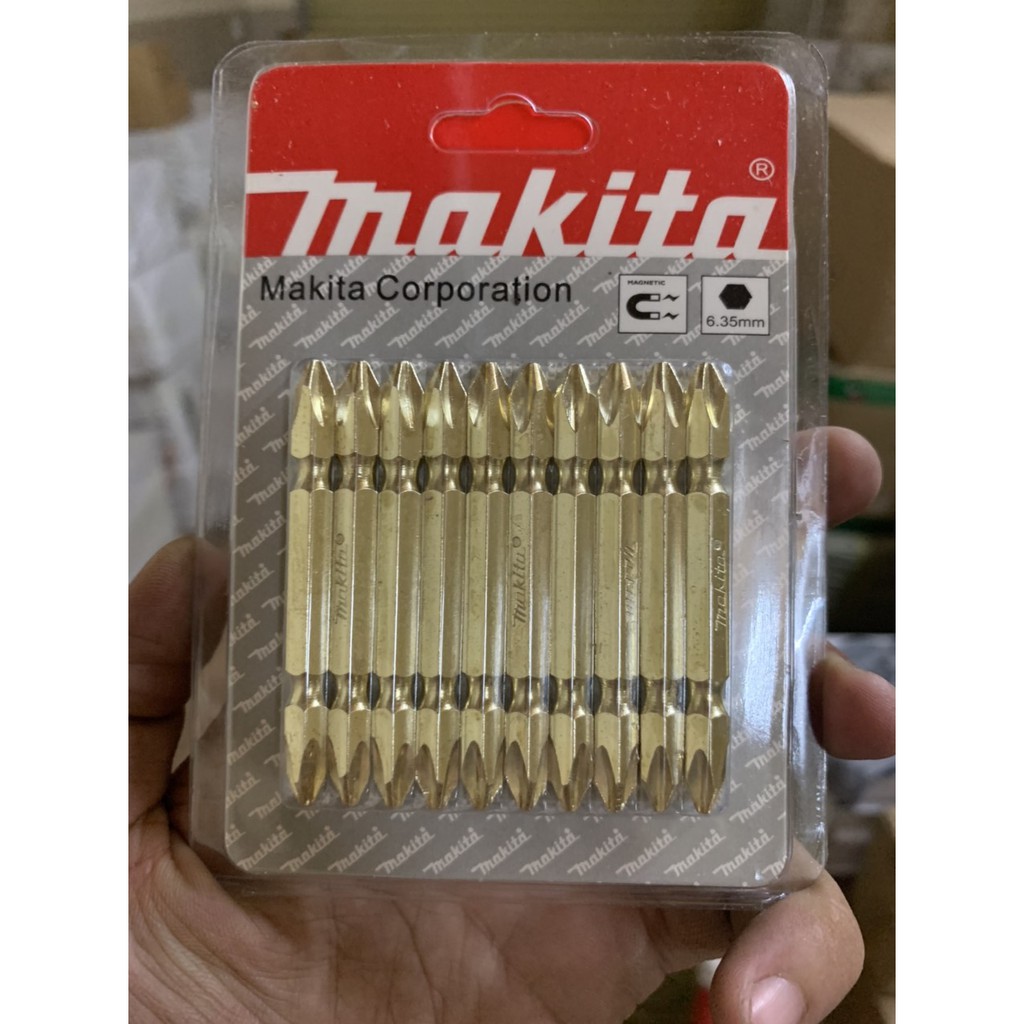 Đầu bắn vít pake Makita xi vàng