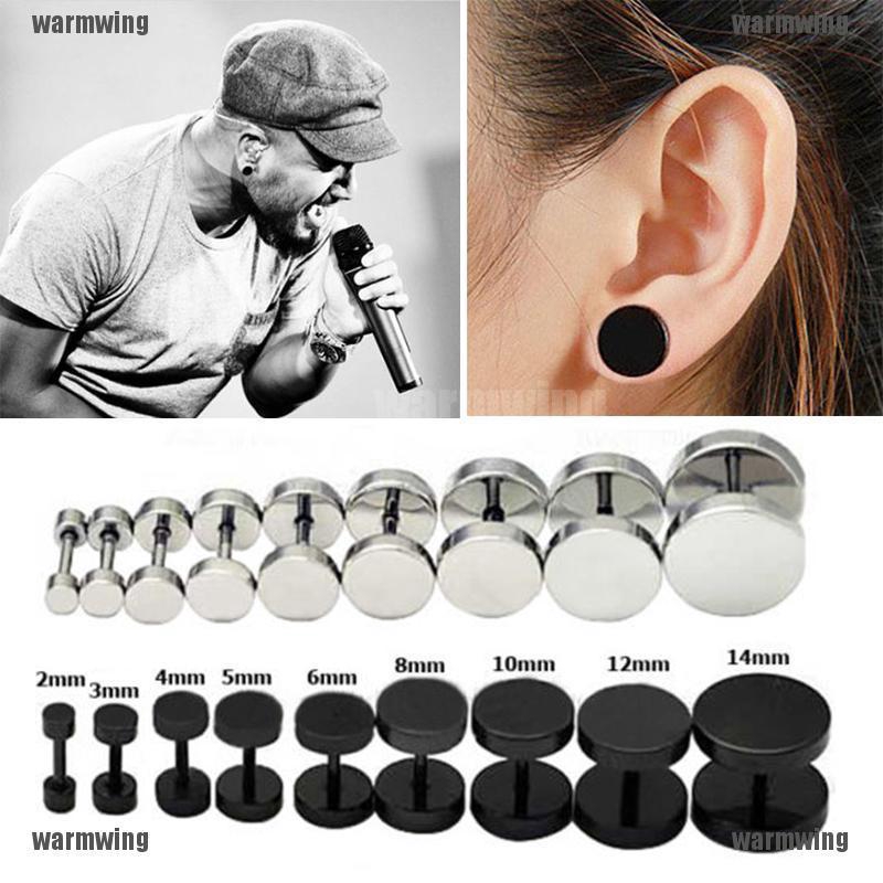 Set 1 Đôi Bông Tai Inox Phong Cách Gothic Cho Nam