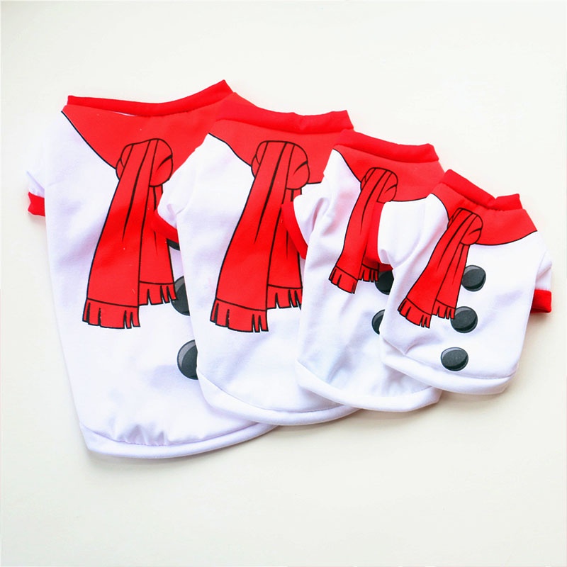 Áo Thun Bằng Vải Cotton Họa Tiết Giáng Sinh Năm Mới Dành Cho Cún Cưng