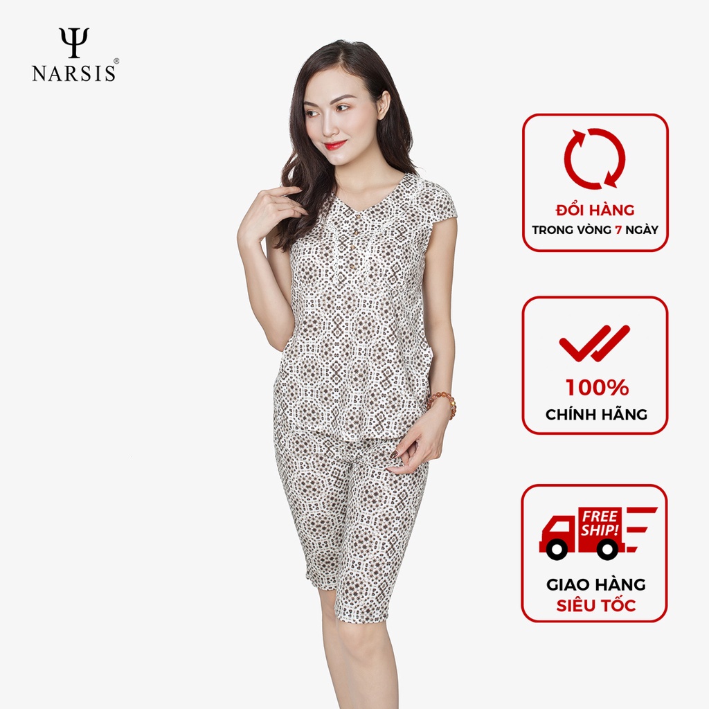 [Mã BMBAU50 giảm 7% đơn 99K] Bộ Đồ Hè Lửng Nữ Narsis M8005 Cộc Tay