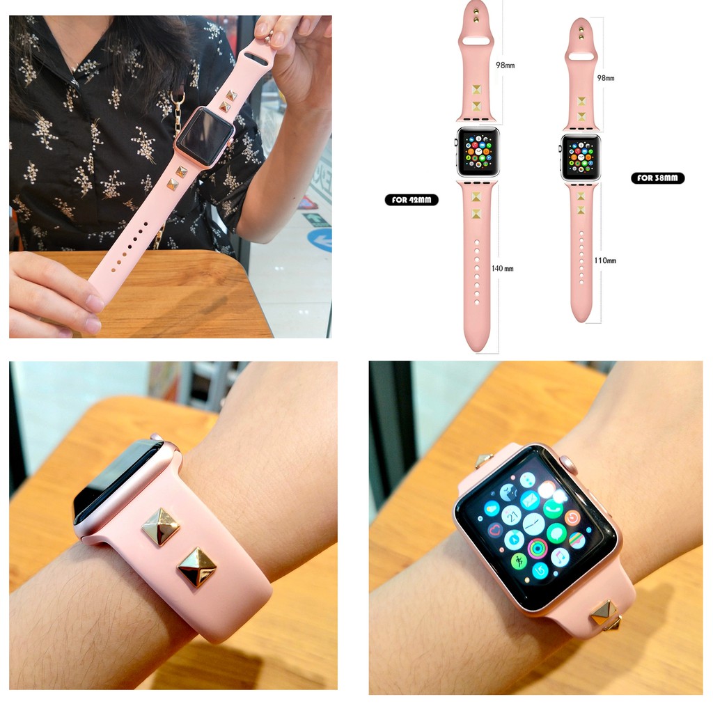 Dây Đeo Cao Su Mềm 45mm 41mm 44mm 40mm 38mm 42mm Cho iwatch series 7 6 5 SE 4 3 2