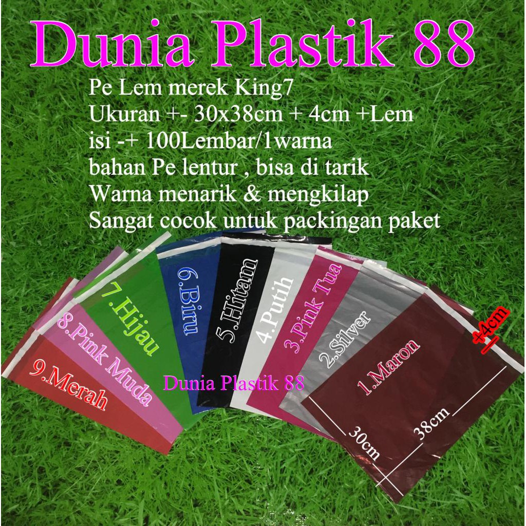 Set 100 Túi Nhựa Pe King7 30x38cm + 4cm Kèm Keo Dán Polymailer