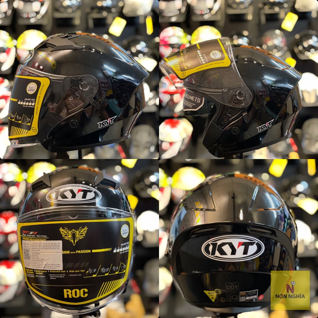 Mũ Bảo Hiểm Roc 02-Mũ 3/4 Roc 2 Kính