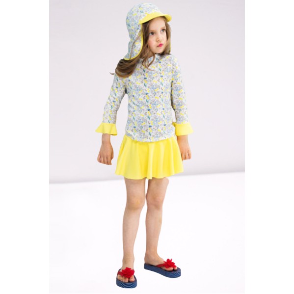 BMEBX02 -Thời Trang Trẻ Em - Set Bộ Đồ Bơi Hoa Nhí (Áo, Chân Váy, Nón) Dành Cho Bé Gái Gồm 2 Màu -Hàng Nội Địa Hàn Quốc.