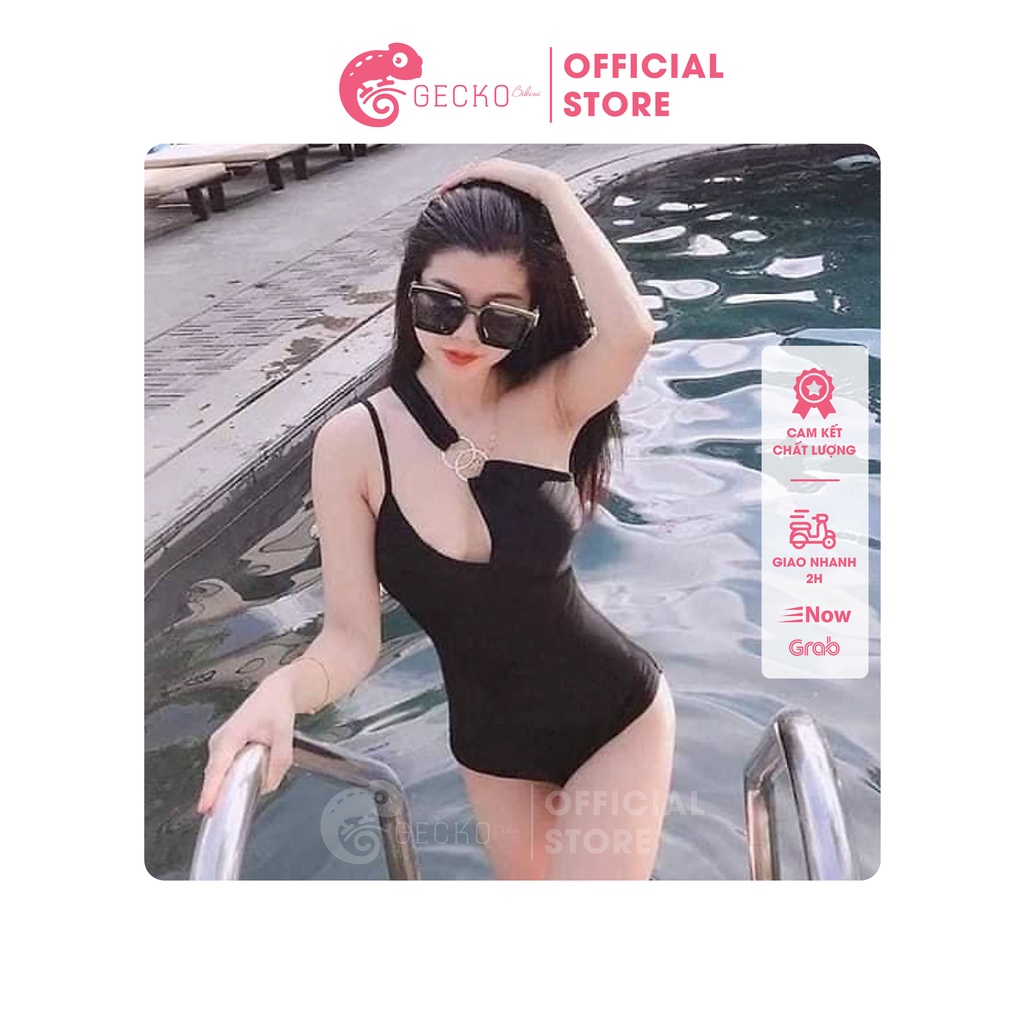 Bikini Đồ Bơi 1 Mảnh Liền Lệch Vai Có Khoen GK0116 (Nhiều Màu )