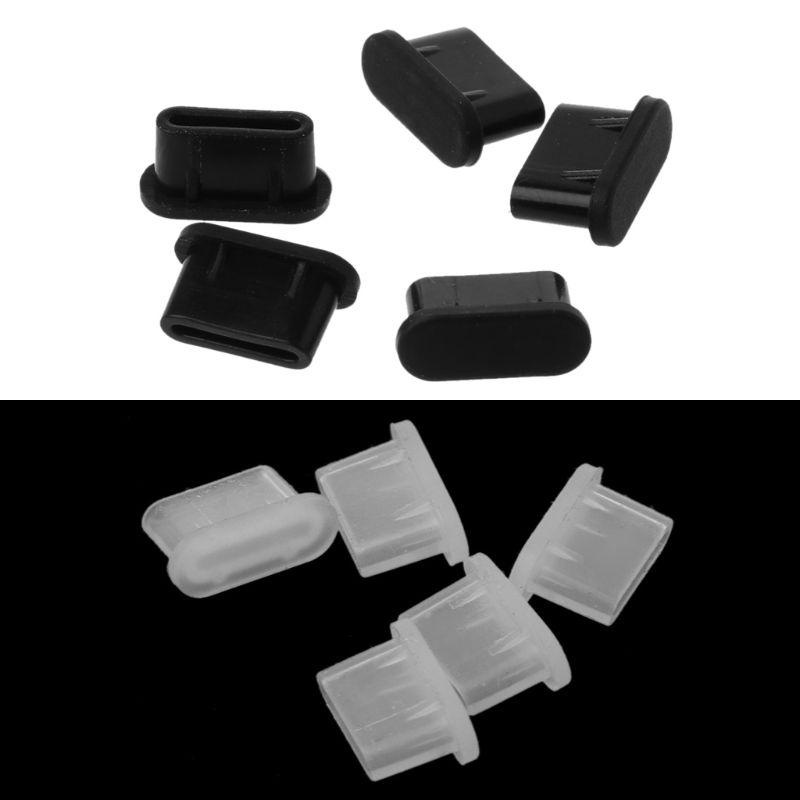 Set 5 nắp silicon đậy cổng sạc type c chống bụi cho điện thoại Samsung Huawei