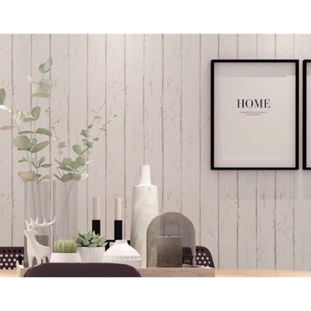 GIẤY DÁN TƯỜNG GIẢ GỖ TRẮNG CÓ KEO SẴN KHỔ 45cm {kèm ảnh thật}