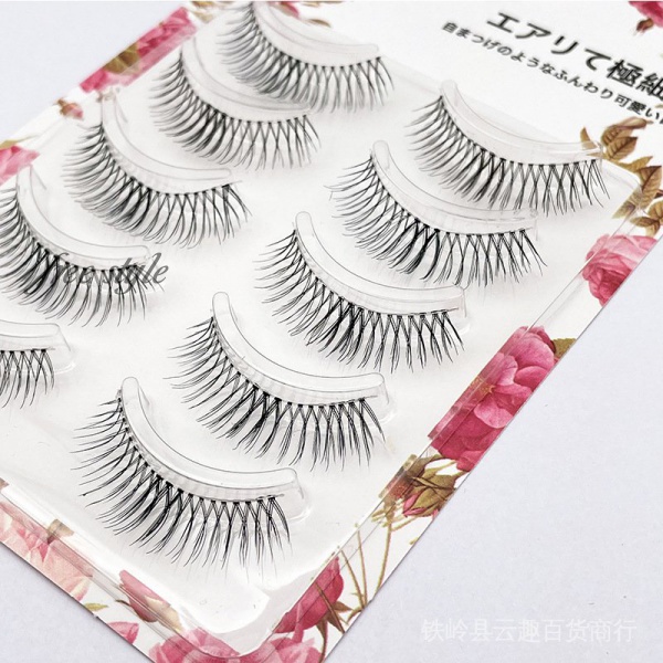 Năm Cặp Lông Mi Giả Tự Nhiên Mềm Mại Handmade Kiểu Chéo