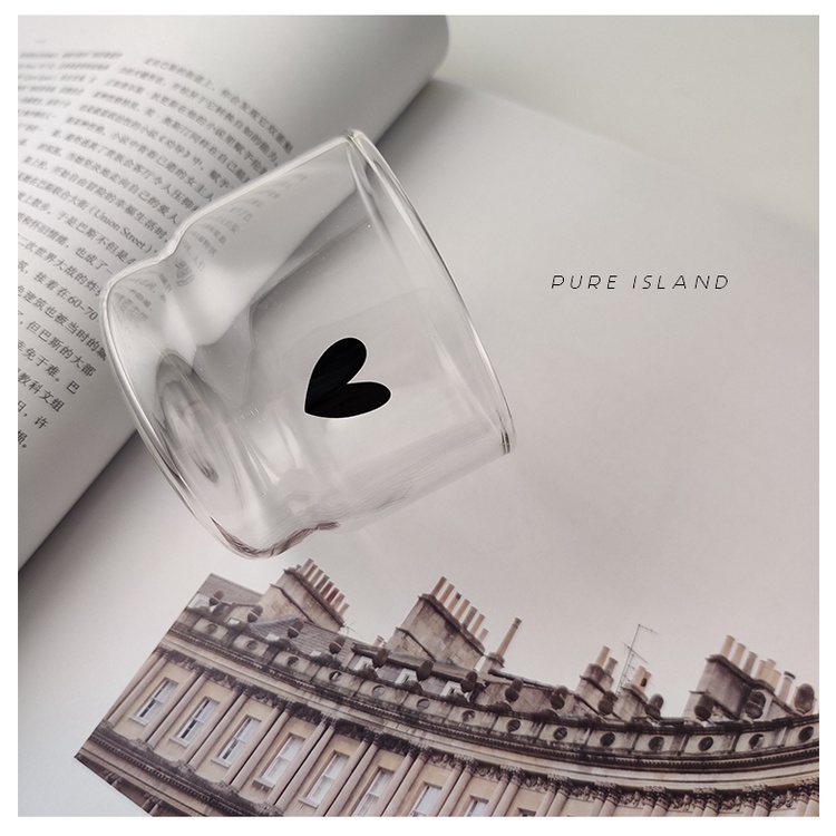 Ly Thủy Tinh Uống Sữa / Kem Kiểu Hàn Quốc Dễ Thương Xinh Xắn