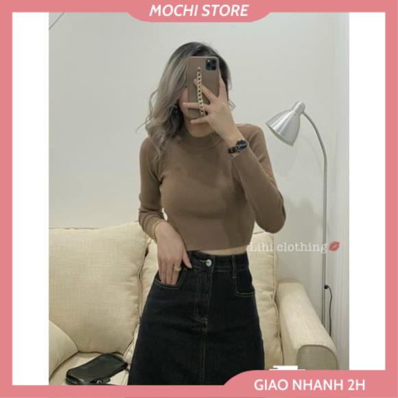 Áo Len Nữ Cổ Lọ, Áo Croptop Dài Tay Chất Len Dày Dặn Full Bảng Màu Hàng Quảng Châu Form Dưới 55kg. | BigBuy360 - bigbuy360.vn