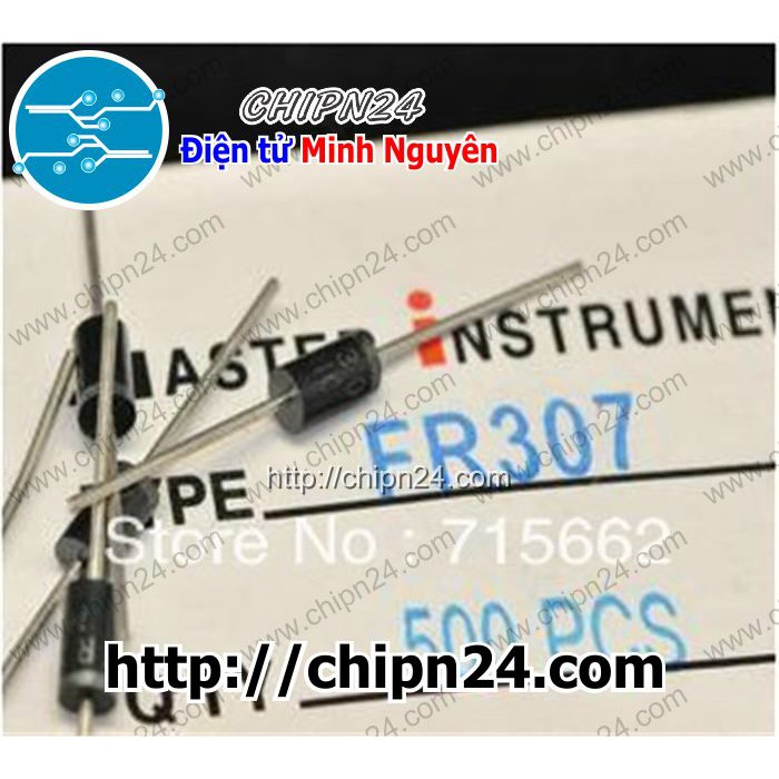 [10 CON] Diode FR307 DIP 3A 1000V [Diode xung]