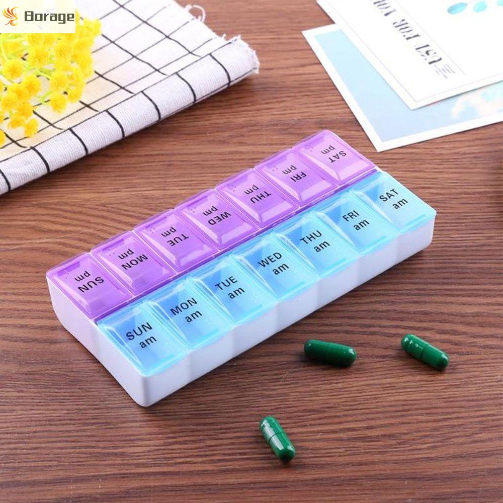 BORAGE New Storage Cases Portable Splitter Pill Box Travel Organizer Compartment Simple Holder