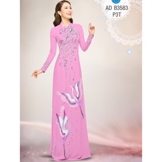 Vải áo dài in hình con hạc