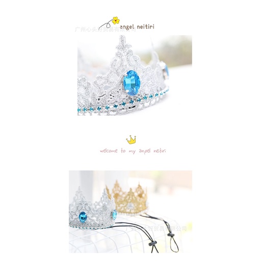 Kẹp tóc vương miện sinh nhật lấp lánh cho bé