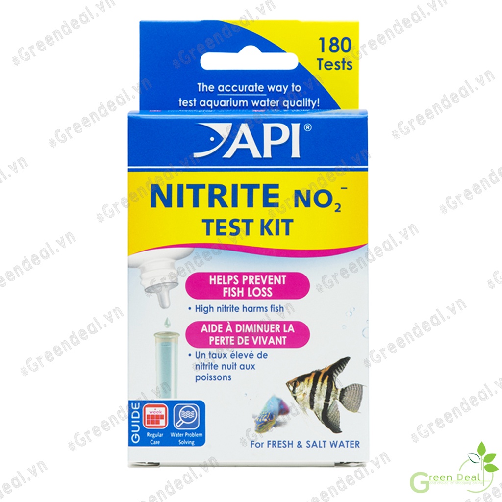 API - Nitrite NO2 Test Kit | Bộ đo NO2 trong nước hồ cá biển, hồ cá thủy sinh