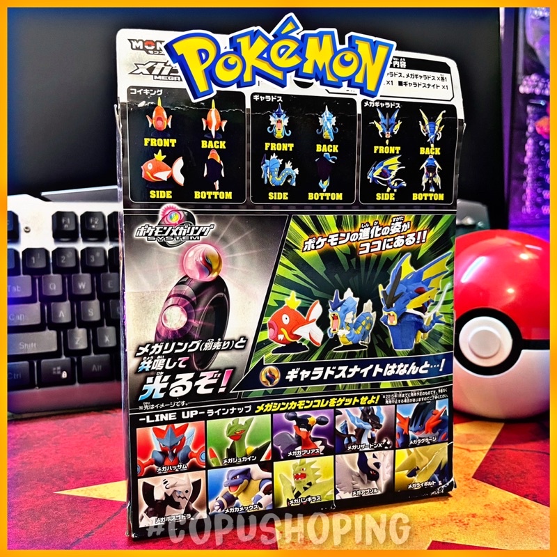 Bộ Mô hình pokémon Tiến hoá Mega Gyarados Magikarp Takara Tomy