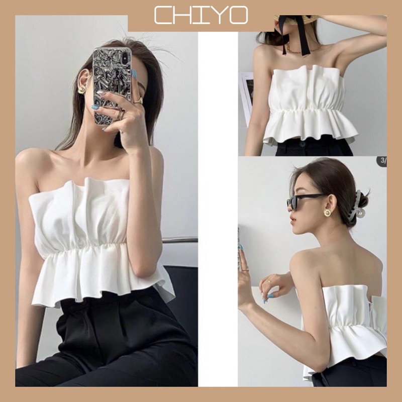 Áo Ống Nhún Phối Kiểu Sang Chảnh A14