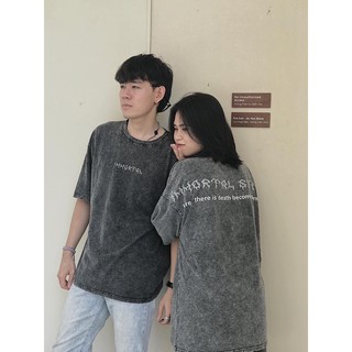 Áo thun tay lỡ phông unisex vintage stone washed tee immortal studio