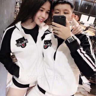Áo khoác Trắng Hổ cánh tay đen cao cấp...!!!