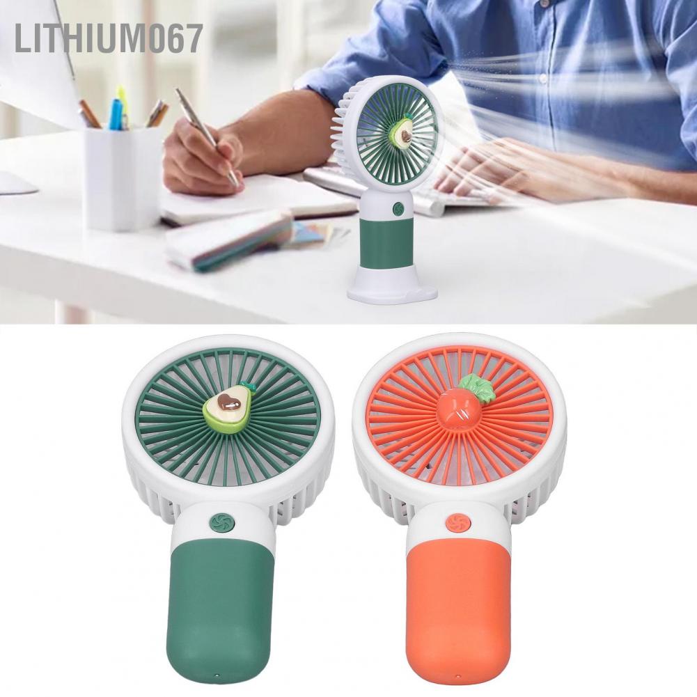 Lithium067 Lithium067 Quạt cầm tay Trái cây nhỏ Phim hoạt hình bỏ túi USB di động có thể sạc lại bên ngoài để đi du lịch