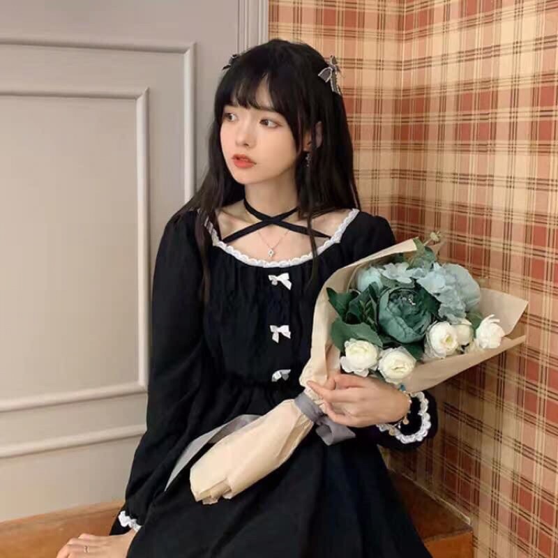 VÁY BABY DOLL, ĐEN NƠ, PHONG CÁCH LOLITA | BigBuy360 - bigbuy360.vn