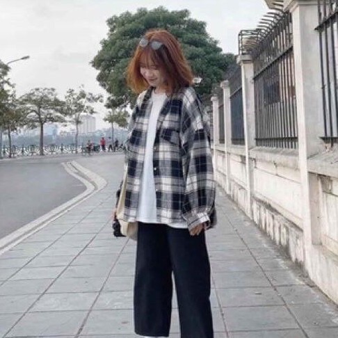 [ Mã WASTAPR giảm 10K đơn 50K] Áo sơ mi kẻ dài tay vintage dáng thụng | BigBuy360 - bigbuy360.vn