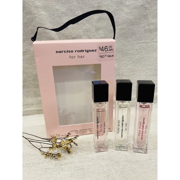 Set nước hoa Narciso Rodriguez for Her Perfume Travel Spray 10mlx3